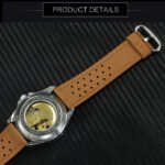 Forsining Military Sport Wristwatch Leather Strap Dress 5