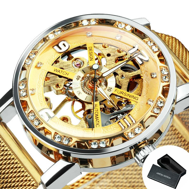 FORSINING Skeleton Watch Mechanical Iced Out 8