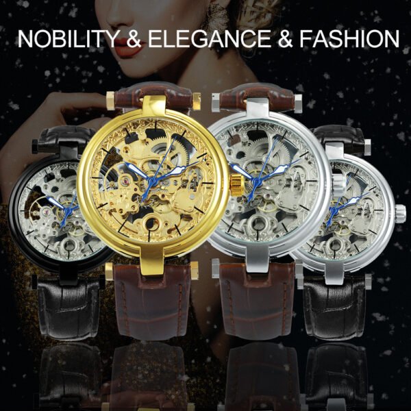 FORSINING Gold Watch Fashion Mechanical Wristwatch 2