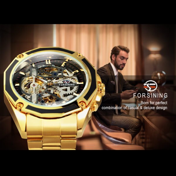 FORSINING Watch Gold Luxury Mechanical 2