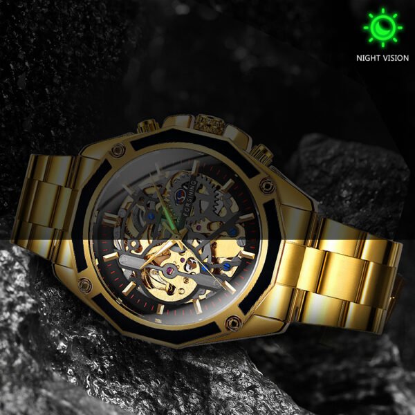 FORSINING Watch Gold Luxury Mechanical 4