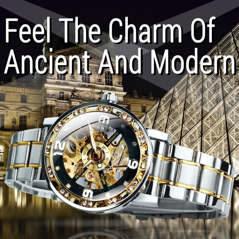 Forsining Transparent Skeleton Mechanical Watch Iced 2