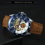 Forsining Military Sport Wristwatch Leather Strap Dress 3