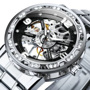 Forsining Transparent Skeleton Mechanical Watch Iced 12