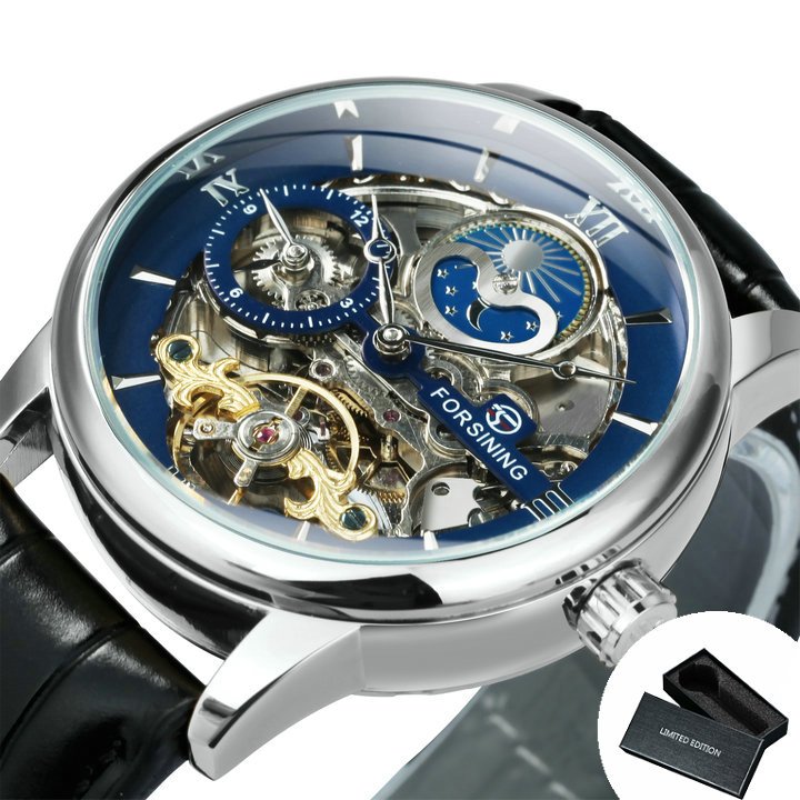 Forsining Gold Automatic Mechanical Luxury Skeleton Tourbillon FORSINING WATCHES OFFICIAL SITE