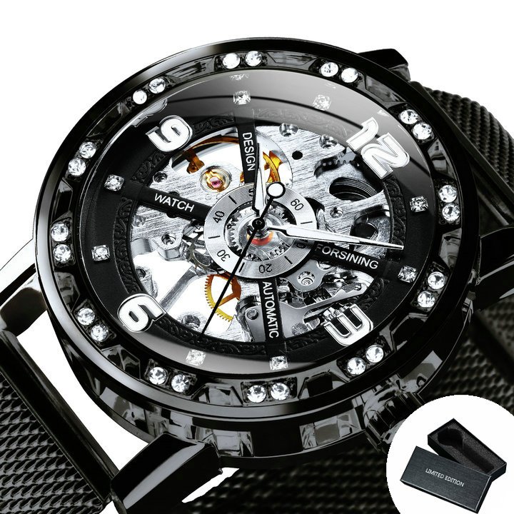 FORSINING Skeleton Watch Mechanical Iced Out 14