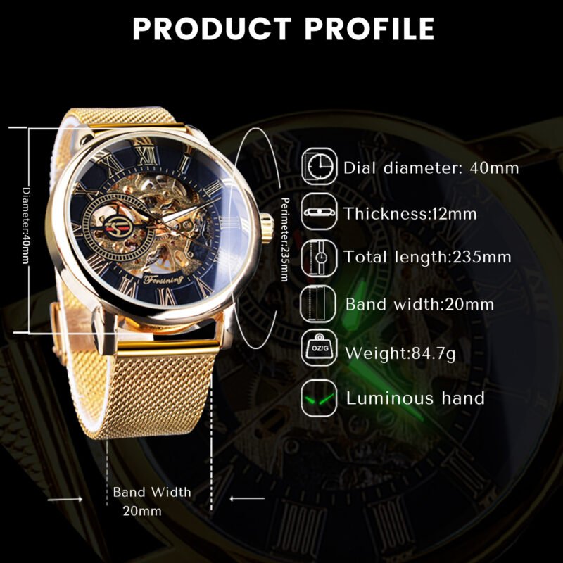 Forsining Automatic Mechanical Luxury Fashion Unisex 3