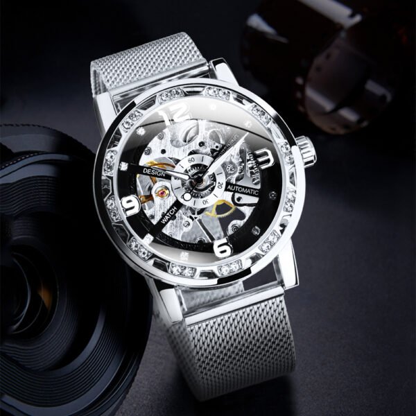 FORSINING Skeleton Watch Mechanical Iced Out 4