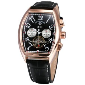 Forsining Date Month Display Rose Gold Luxury Mechanical 7