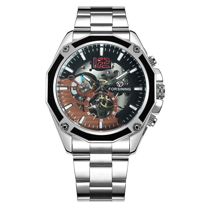 Forsining Steampunk Gear Design Automatic Gold 10