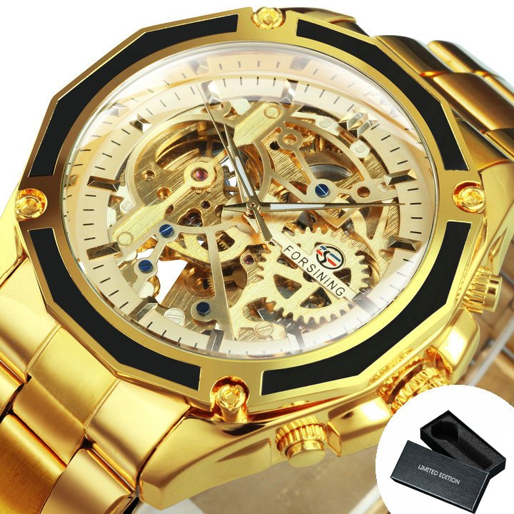 FORSINING Watch Gold Luxury Mechanical 23