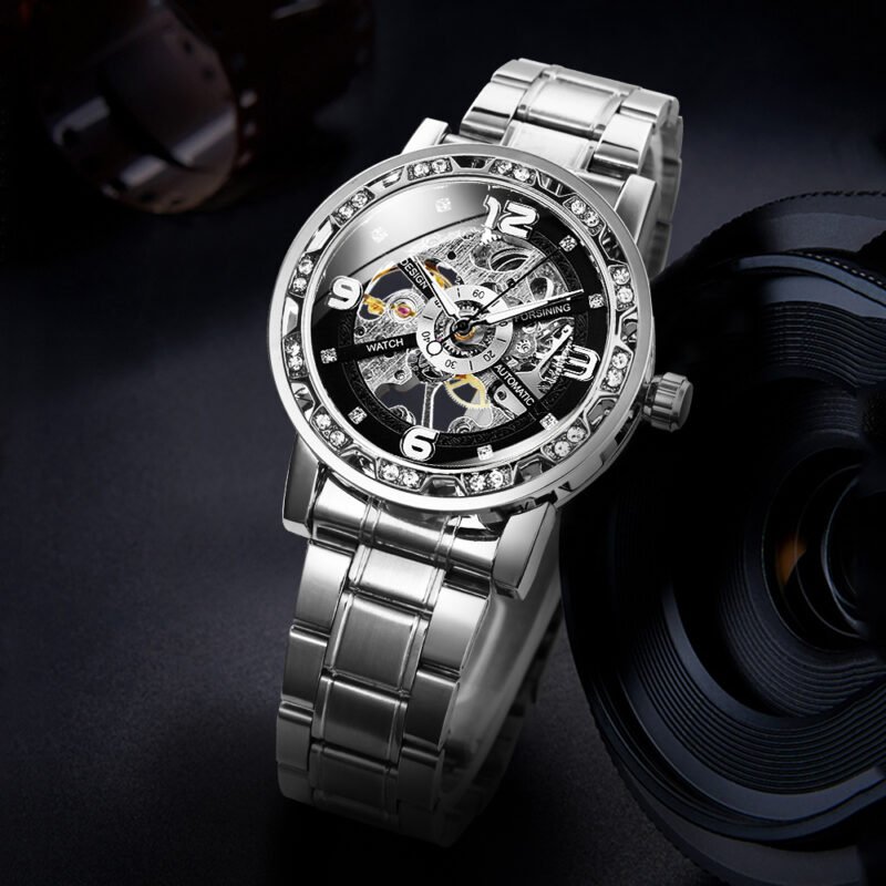 Forsining Transparent Skeleton Mechanical Watch Iced 4