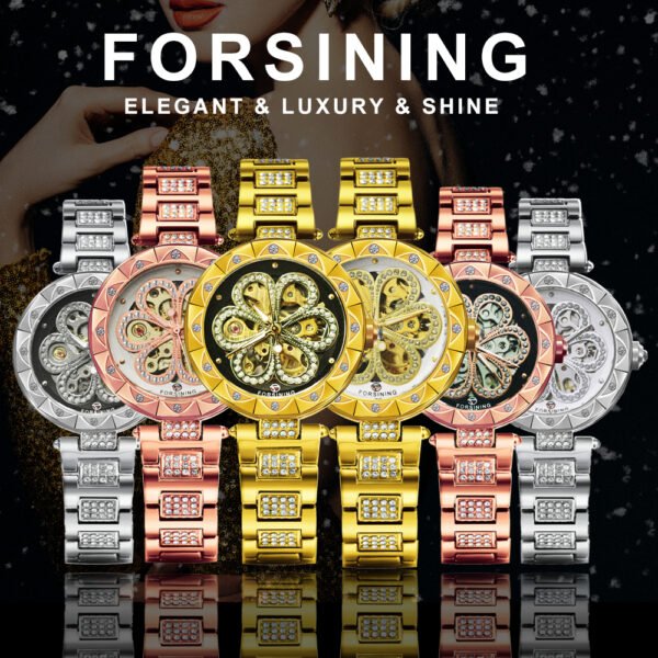 FORSINING Iced Out Watch Automatic Ladies 2