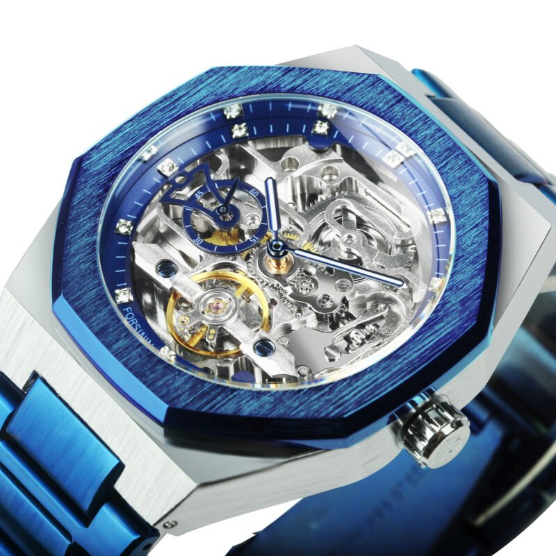 Forsining Skeleton Luxury Stainless Steel Strap Business 1