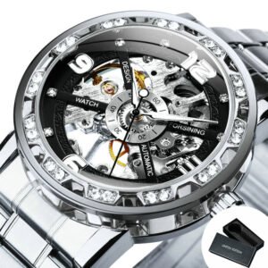 Forsining Transparent Skeleton Mechanical Watch Iced 9