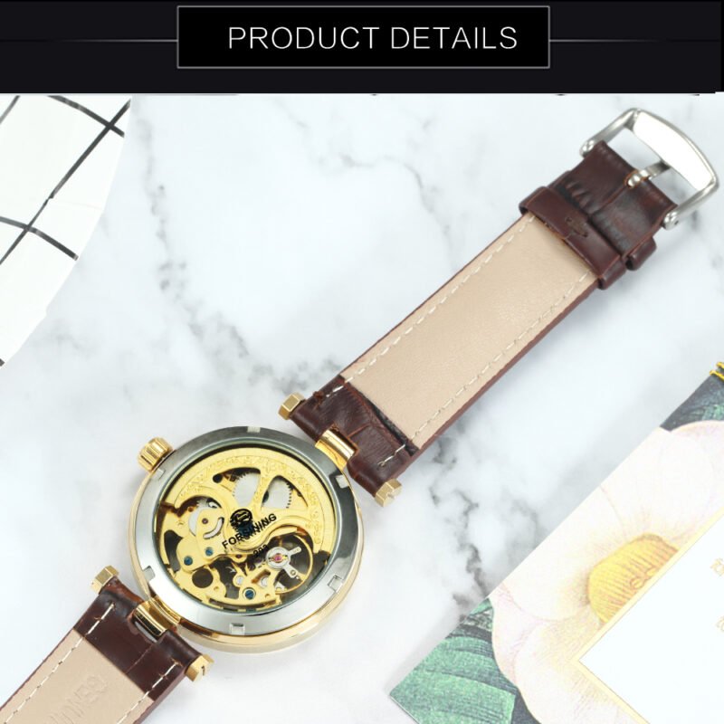 FORSINING Gold Watch Fashion Mechanical Wristwatch 4